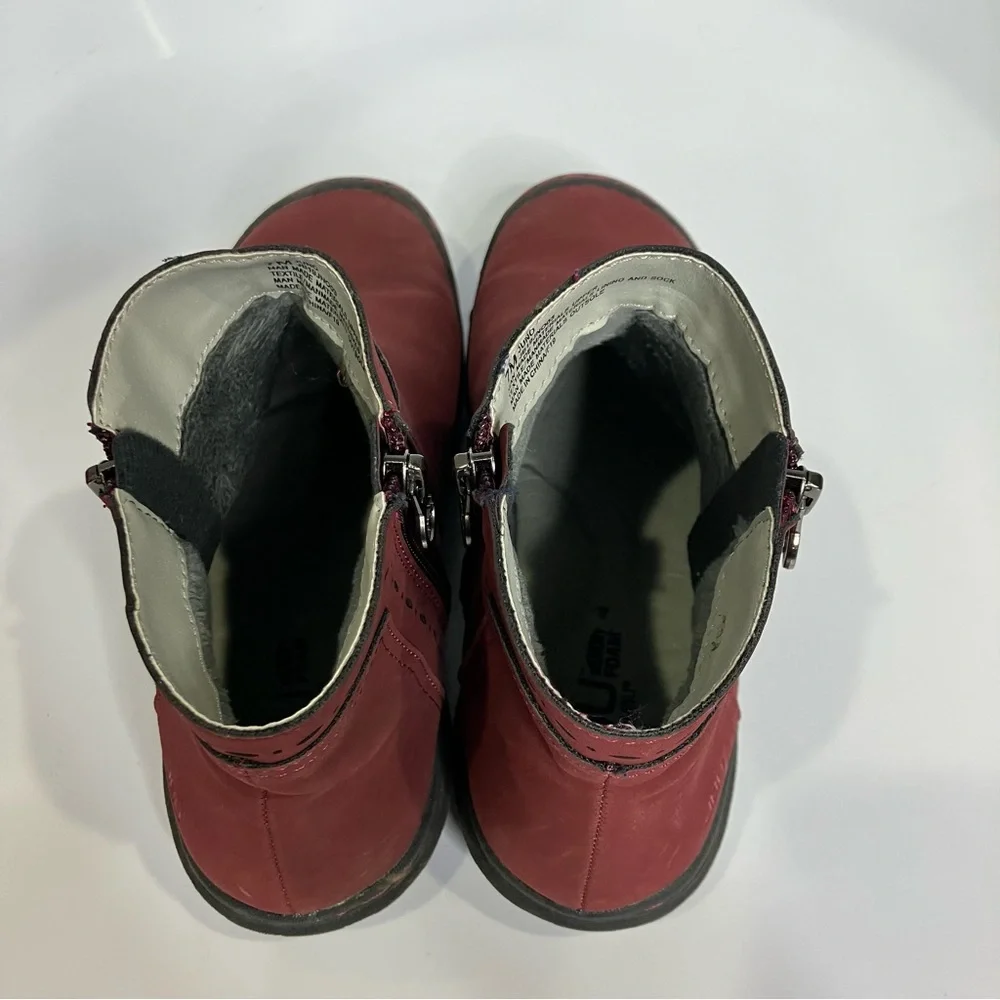 JBU by Jambu Juno maroon faux leather ankle boots‎ women’s size 7 casual winter